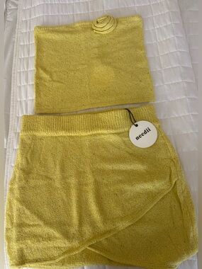 Needii Yellow Knit Two-Piece Set